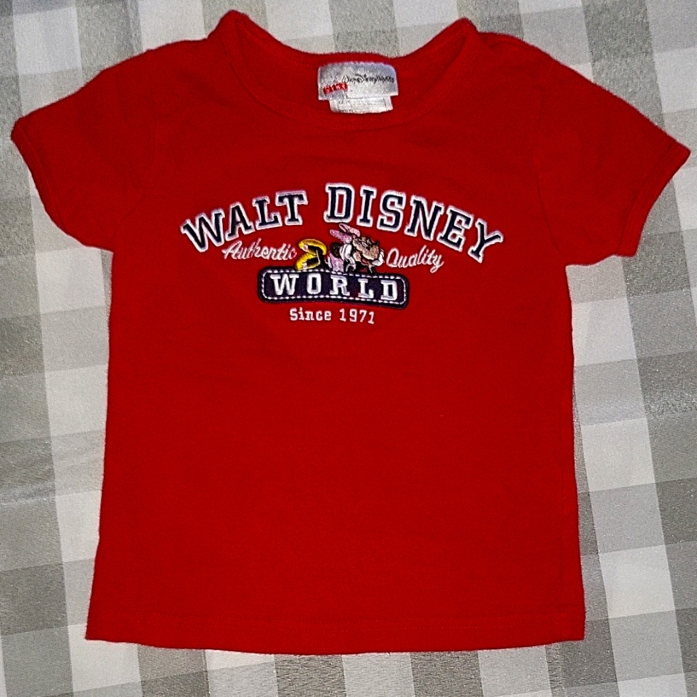 Vintage Red Walt Disney World Kids T-Shirt